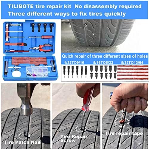 Комплет за поправка на гуми Tilibote, комплет за приклучоци со тешки гуми од 117 п.п.