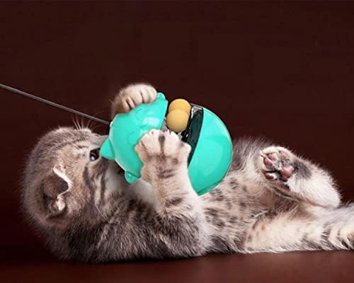 Оалк ПЕТ КАТ играчки Tumbler Juguetes бавни играчки за забава со храна за мачки интерактивни прилагодливи ротирачки мачки играчки миленичиња