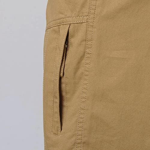 Miashui мажи панталони плус големина мажи случајни цврсти летни средни половини еластични половини лабави карго шорцеви со мулти џебови малку