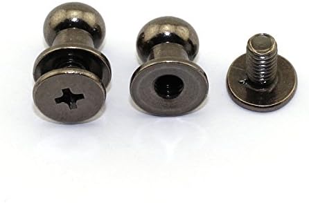 LQ Industrial 12 комплети 5x7x7mm Chicago завртки сребрени рунда филипс копче за завртки за обетка за завртки за нокти за занаетчиски занаети