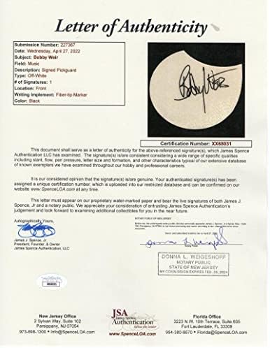 Боб Ваир потпиша автограм со целосна големина CF Мартин Акустична гитара w/ James James Spence Authentication JSA COA - Боби Ваир благодарен