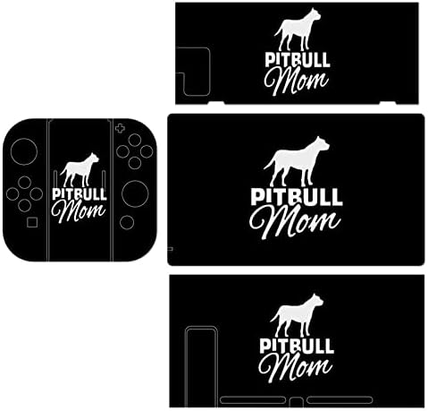 PIT BULL MOM1 Заштита на налепници за налепници на кожата на кожата Комплетна обвивка Комплетна за завршување на Nintendo Switch