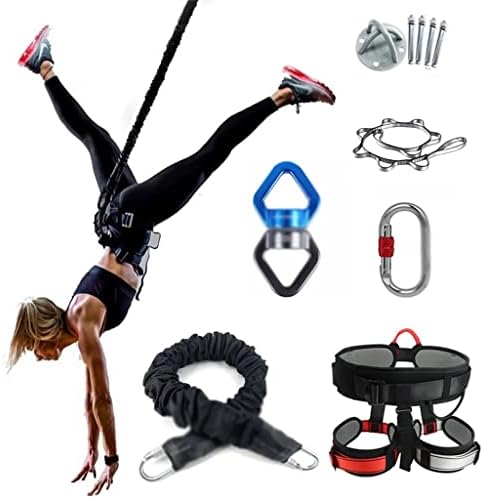 Dloett Bungee Dance Flying Suspent Suspent Rope Aerial Arial Anti- јога кабел за отпорност на опсег Поставете тренинг фитнес домашна