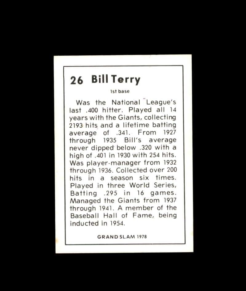 Бил Тери го потпиша автограмот „Гренд Слем Newујорк“ во 1978 година