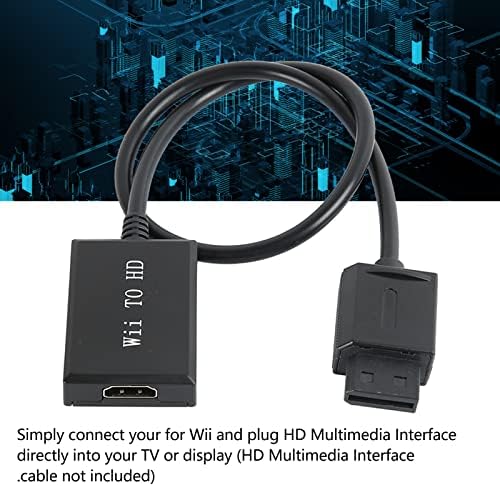 Yoidesu for wii to hdmi конвертор, за Wii to HDMI адаптер поддршка 1080p приклучок и игра за игра AV адаптер за HDTV