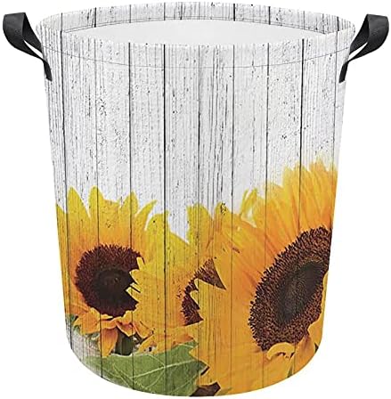 Foduoduo за перење алишта за перал, цвет сончоглед на рустикален дрвен алишта, спречувајќи ги рачките што се преклопуваат со преклопување