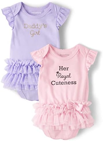 Детско место бебе-девојки кратки ракави Tutu BodySuit 2-пакет