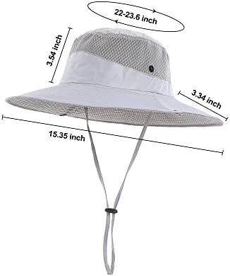 Корешион Менс жени Сонце Широк Широка дишев Меш УПФ 50+ Водоотпорен риболов капа Сафари капа за преклопување на капачето за буни
