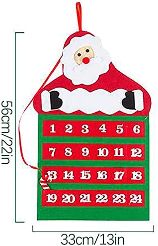 D12hm8 Божиќ Стариот Влакнест Човек Календар Доаѓањето Одбројувањето Календар Ѕид Календар