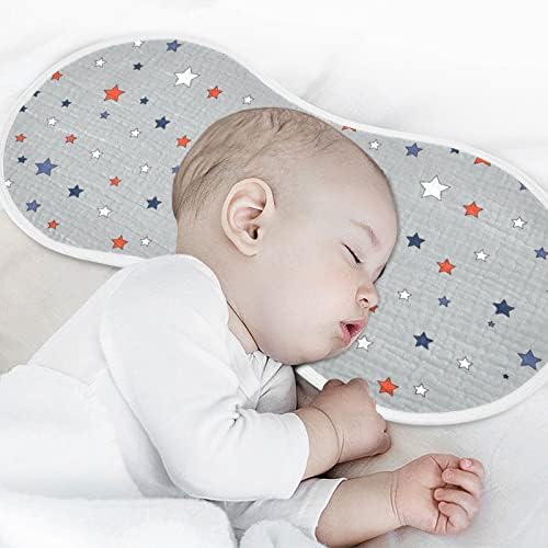 Yyzzh обоени starsвезди образец на сиви муслински крпи за крпи за бебе 1 пакет памучни бебиња за миење садови за момчиња за момче девојче