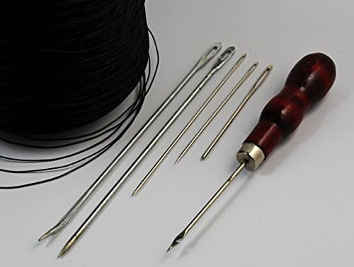 Chengyida 1550yards 0,5 mm најлонски кабел нишка во црна боја со шиење на кука и големи очила