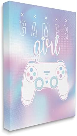 Conteple Industries Gamer Girl Girl Pastel Typography Controller Video Game, Дизајн на Ангела Никес
