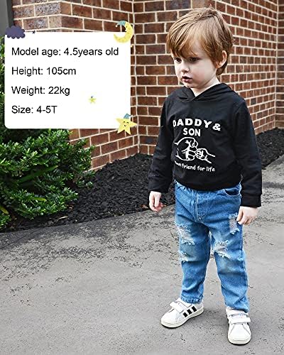 Облека за бебешки момчиња од Весидом, печатење со долги ракави со печатење со фармерки за панталони