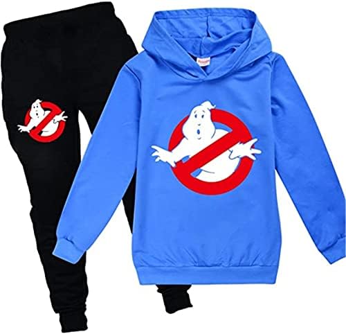 Bootfu Момци девојчиња 2 парчиња сет Ghostbusters Sweatshirt Pullover Hooded и џемпери поставува лесни обични тренерки