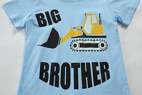 Маици за бременост за бременост на големиот брат маица промовирани на големите брада момчиња летни кратки ракави топ 2-7 години