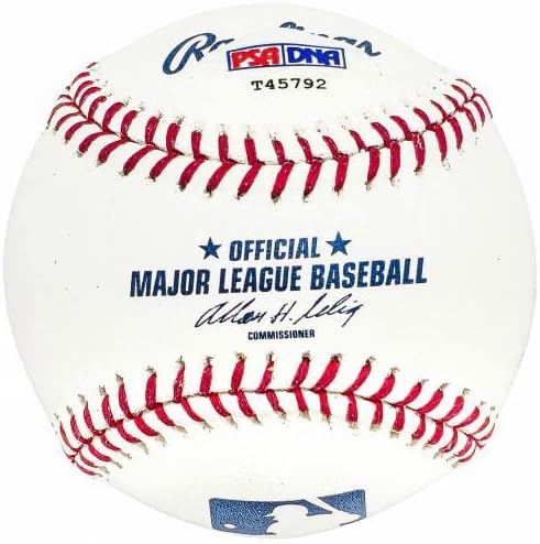 Ерни банки автограмираше официјални MLB бејзбол Чикаго Cubs „HOF 77“ PSA/DNA T45792 - Автограмски бејзбол