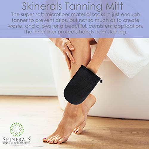 Сет на апликации за Skinerals Premium Self Tanning, Задно стапче, Exfoliator Grove & Tanning Mitt Set