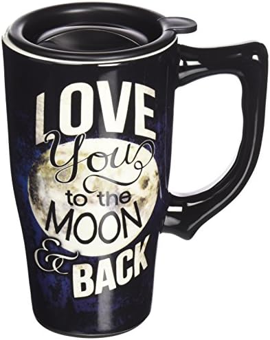 СПОНТИКИ - Керамички чаши за патувања - Loveубов до Месечината и задната чаша - Топли или ладни пијалоци - Подарок за loversубителите на кафе