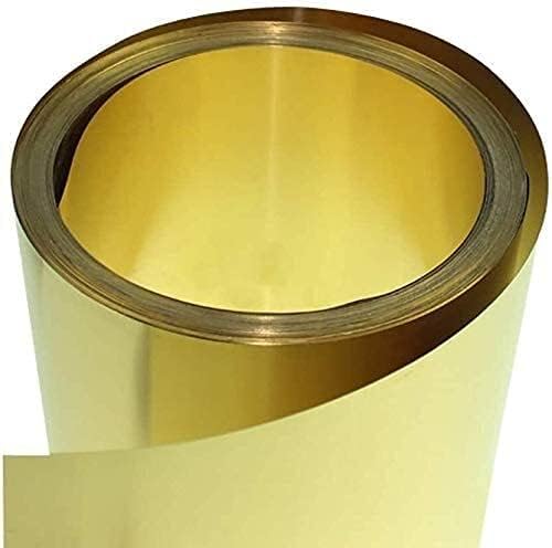 Месинг плоча од месинг чиста бакарна листока фолија H62 метал метал тенок лист лента за фолија Shim 200mm/7.87inchx1000mm/39. 9 -инчен