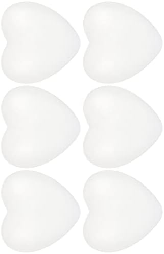 Ipetboom Fone Hearts 6pcs Полистирен во форма на полистирен топчиња за DIY занаетчиски моделирање пена цвет, аранжмани украси за венчавки