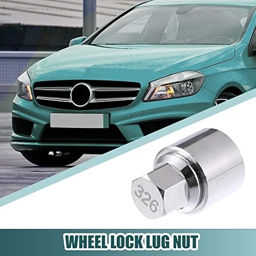 Acropix Car 326 Key Lug Lug Nut Removal Key одговара за Mercedes -Benz - Пакет со 1 сребрен тон