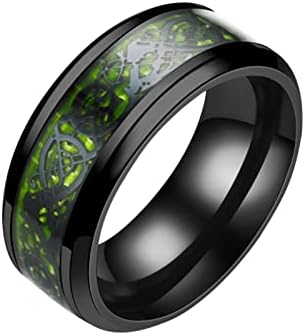 Змеј волфрам карбид венчален прстен црн бенд CZ Inlay полиран завршен раб на удобност вклопување со големина 6 до 12