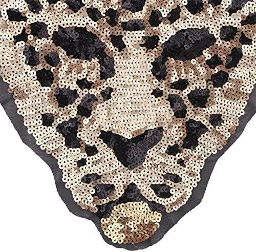 Хулут железо на леопард лепенки за лепенки везени значки мотив Апликација лепенка за маица со фармерки за облека