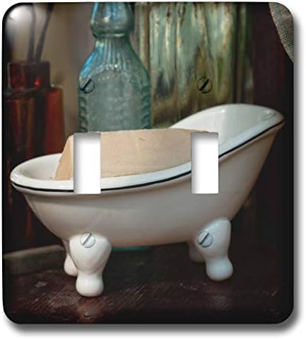 3Drose Alexis Photography - објекти. - Гроздобер сапун сапун во форма на када со када со лента сапун - прекинувач за двојно вклучување