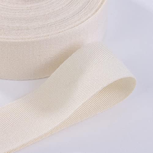Abbaoww 55 јарди висока густина памучна лента со лента со лента од 1,2 инчи, силна памучна мрежна лента за харинга за шиење на