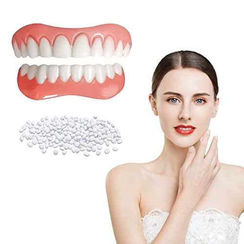 Лажни заби, 2 парчиња протези заби за жени и мажи, стоматолошки фурнири за привремена реставрација на забите, природа и удобно, заштитете
