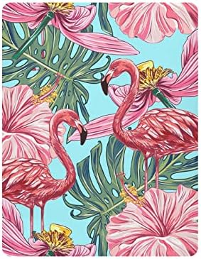 Фламинго тропски лисја од креветчиња за девојчиња за момчиња пакуваат и играат листови преносни мини креветчиња за креветчиња, вградени
