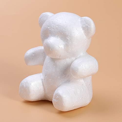 Pretyzoom порибници за порибување пена мечка форма за моделирање полистирен пена мечка мувла бел DIY занает за цвеќе уредување на