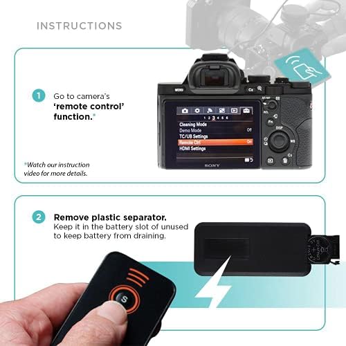 Foto & Tech IR безжичен далечински управувач со режими на видео фотографии компатибилни со Sony A7R IV III II A7III A9 A7R A7S A6600 A6500