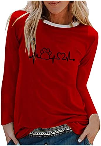 2023 Облека мода со долги ракави екипаж памук памук графички бренд Топ кошула за жени летна есен блуза H4 H4