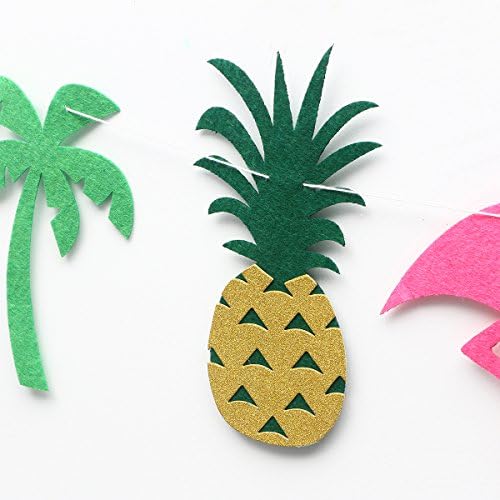 Хавајски Луу Гарланд Фламинго Банери за ананас за летен базен за роденденска забава