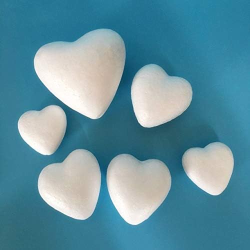 Ongонгџијуан срцева пена формира 100 пакувања - занаетчиски форми на стиропор - 6 см/2,4 инчи
