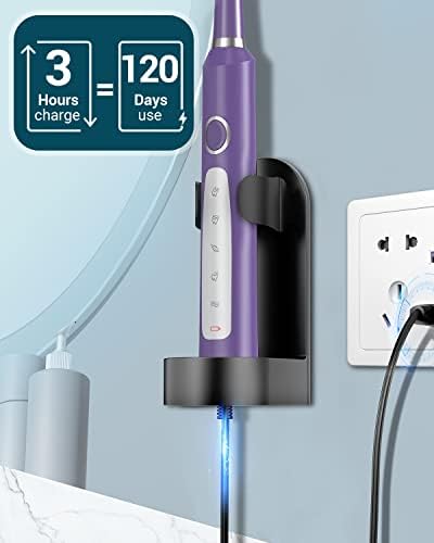 Електрична четка за заби за полнење за возрасни и тинејџери - Sonic електрични четки за заби со 8 глави од четка за четки, електрична четка за