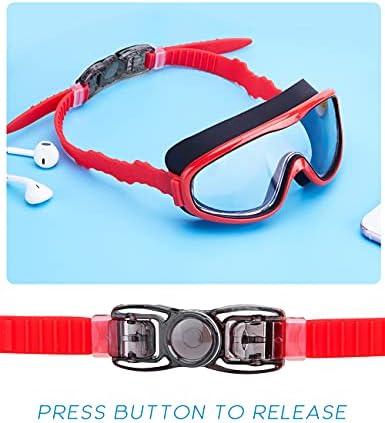 Kailimeng Детска пливање очила, 2 пакувања за пливање очила за возраст од 3-15 години, анти-UV широки поглед на анти-UV Cear