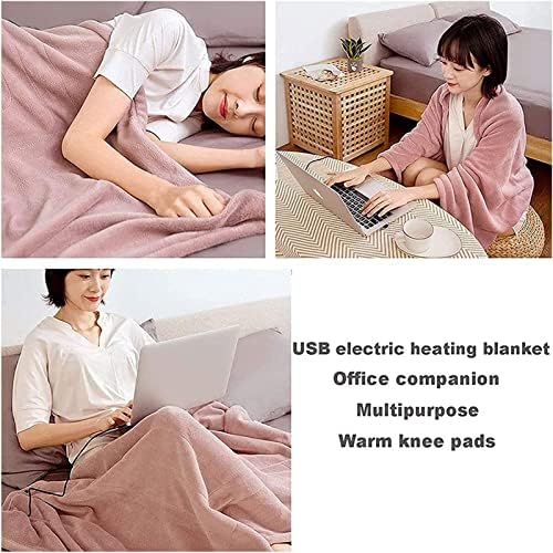 Xjzhang Електрично загреано ќебе што се носи загревање на греењето Shawl 140 * 80cm Супер топла ткаенина со брзо загревање, преносен