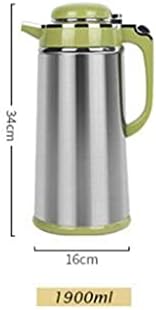 Котел со двојно вакуум изолирано кафе, чај, термос, метална кутија, нелизгање, шок-изобилство, термичка колба од 1,9 литри