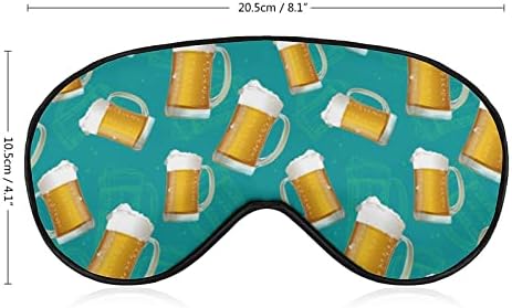 Пиво кригла шема смешна спиење маска за очи мек заслепено око со прилагодлива лента ноќна очила за мажи за жени