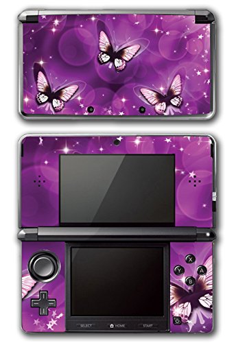 Виолетова пеперутки Прекрасна уметничка дизајн Видео игра Винил Декларална налепница на кожата на кожата за оригинален систем на Nintendo