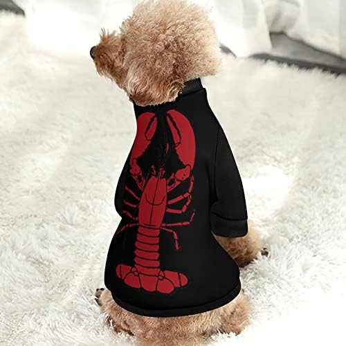 Смешноста на црвената јастог печати дуксер за домашно милениче со џемпери за пулвер пулвер за кучиња мачка со дизајн