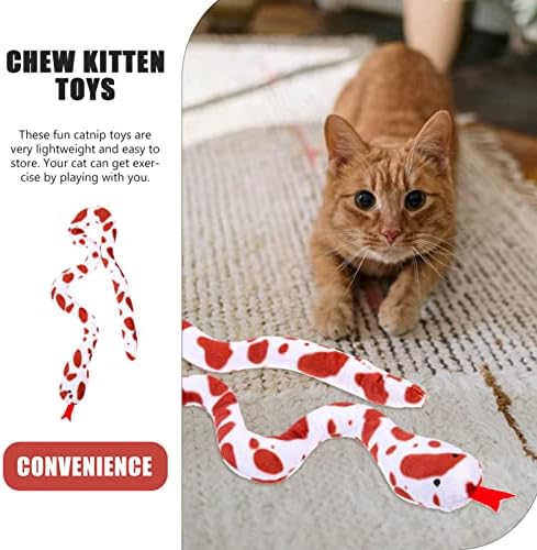 PATKAW Cat Toys Cat Toys Cat Toys Cat Toys 2Pcs Plush Cat Catnip Chewing Toys Snake Shaped Pet Bite Molar Toy Interactive Cat Teaser