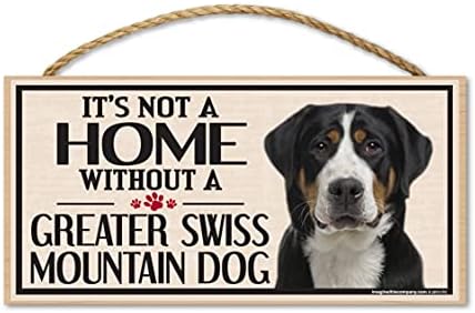 Замислете го овој знак за дрво за поголеми раси на кучиња од швајцарско планинско кучиња