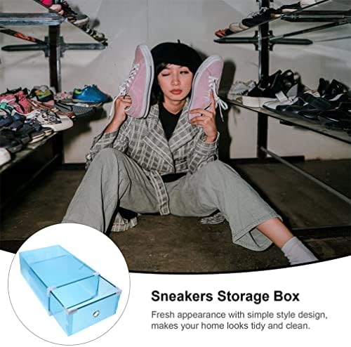 Организатор за шминка Организатор за складирање на фиоки за фиоки: кутии за складирање на пластични патики чисти чевли Организатор