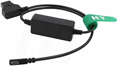 Hangton 65W 5V 3A POWER CABLE P-TAP D-TAP до USB Type C Брзо полнење 24 '' За телефонски таблет лаптоп рекордер SDI Converter Безжичен