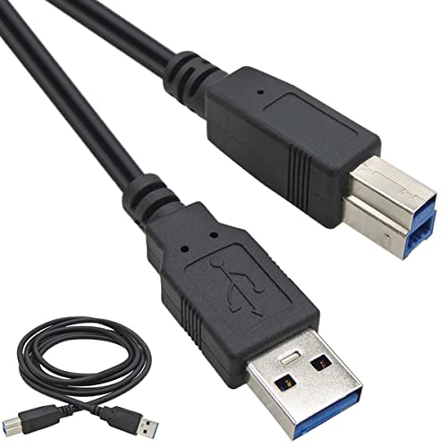 Dkardu USB A до B кабел УСБ -печатач Кабел USB 3.0 Type A Meal A до B машки скенер за печатач за печатач за кабелот за Canon For Brother For