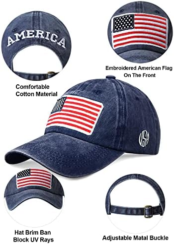 4 парчиња САД капа Американско знаме бејзбол капа на патриотско знаме гордост Капчиња САД знаме Патриотска тактичка капа САД САД за