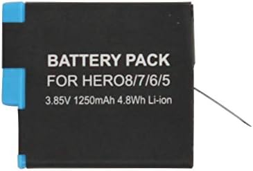 Замена на батеријата со 2-пакет AHDBT-801 за GoPro Hero 5 HD сребрена камера-компатибилна со SPJB1B целосно декодирана батерија